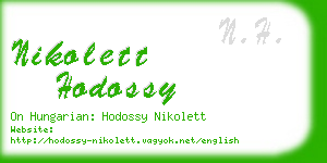 nikolett hodossy business card